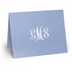 Script Monogram Folded Shimmer Note Cards Image 1 of 2